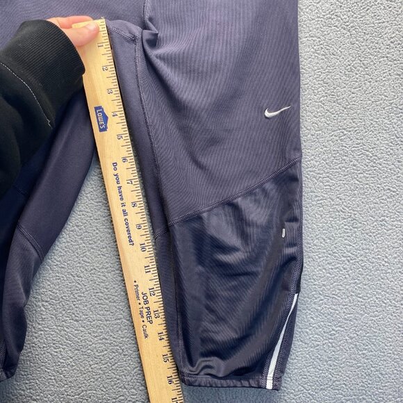 Nike Womens Dri FIT Running Training Capri Cropped Gray Leggings Size M,Pocket - Picture 6 of 15